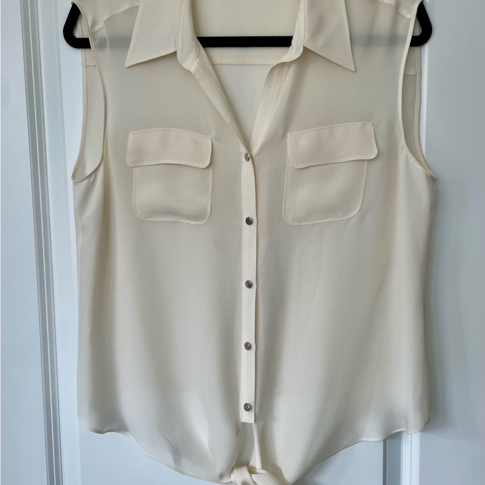 ANTONIO MELANI Cream Silk Blouse